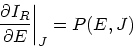 \begin{displaymath}
\left.\frac{\partial I_R}{\partial E}\right\vert _J = P(E,J)
\end{displaymath}