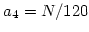 $a_4 = N/120$