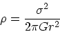\begin{displaymath}
\rho = {\sigma^2 \over 2\pi Gr^2}
\end{displaymath}