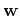 $\mathbf{w}$